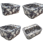 3 Faucet Holes Marble Sink - AMSK250009